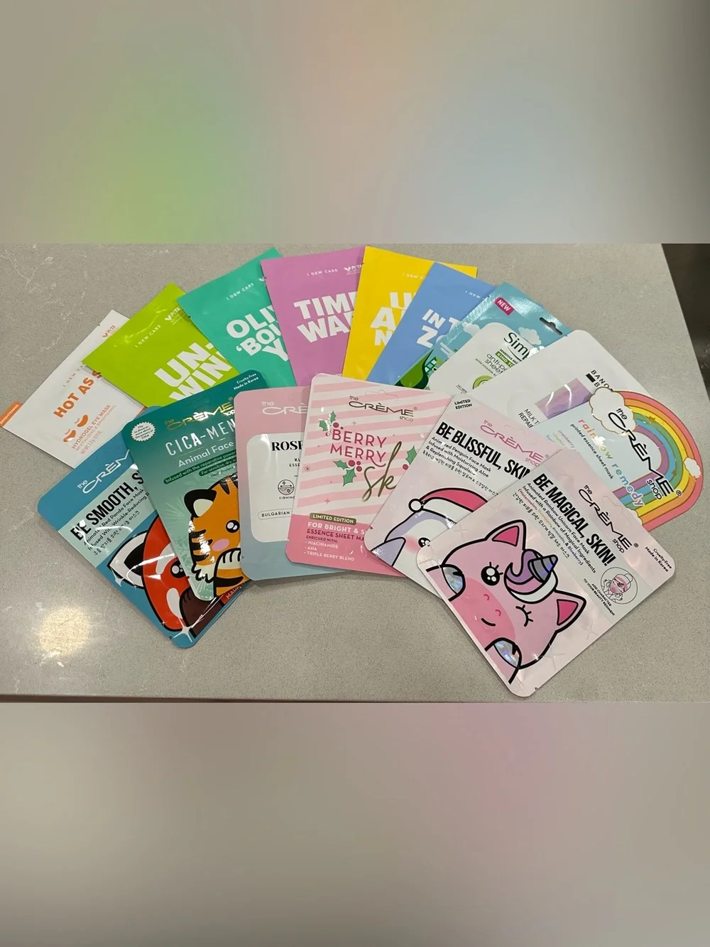 The Crème Shop & I Dew Care Assorted Face Sheet Masks Set/5 Korean Beauty NEW